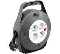 Enrouleur ménager éléctrique ZENITECH 10m - 4 prises - câble HO5VVF - 3G1,5 mm²