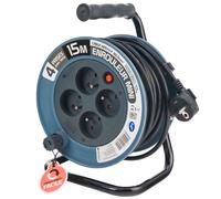 Enrouleur ménager 4x2P+T - 15m 3G1mm² - Gris - Zenitech