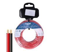 Enrouleur parallèle 2 x 1,5 mm rouge/noir - 20 m