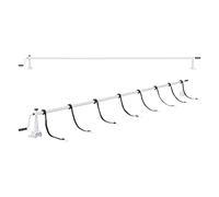Enrouleur pour Bâche de Piscine à Longueur Extensible Entre 147-555 cm Manivelle Antidérapante Aluminium Plastique ABS Polypropylène Blanc Noir Argenté