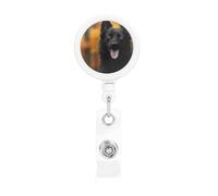 Enrouleur pour porte-badge rétractable robuste avec clip en forme de chien qui sort de la langue, porte-badge pour carte d'identité, porte-clés, pour infirmières, médecins, employés de bureau