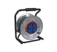 Perel Tools – Enrouleur professionnel – Système anti-rotation – Câble néoprène 40 m 3G2.5 4 prises