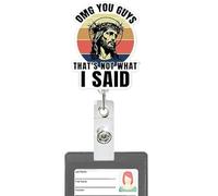 Enrouleur rétractable - Porte-badge de dessin animé, tâches d'identification quotidiennes de 8,5 cm, conception légère à clip avec fonction de cordon de traction étendue, enrouleur de carte de visite,