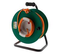 Zenitech Enrouleur sans prise 2x1,5 mm² 40 m Pied métal Coupe-circuit
