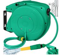 Enrouleur - TECTAKE - Dévidoire pour jardin avec support de tuyau d'arrosage automatique de 10 m - Bleu