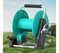 Enrouleur Tuyau D'Arrosage Robuste, Support de Tuyau Portable avec Guide Intégré, for le Lavage Extérieur Des Voitures, L'Arrosage, L'Irrigation et le Remplissage Des Piscines