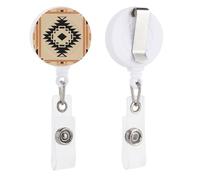Enrouleurs de badge rétractables avec clip et porte-clés - Porte-badge décoratif pour infirmière - Pour employés de bureau, médecin, art vectoriel simple