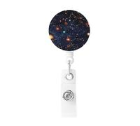 Enrouleurs de badge rétractables en plastique léger avec clip de ceinture, porte-nom en forme de carte de constellation étoilée, porte-badge amusant pour le travail, les infirmières, cadeaux