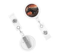 Enrouleurs de badge rétractables - Porte-badge robuste avec clip - Enrouleur de badge décoratif - Mustang romantique - Pour employés de bureau, médecins, infirmières