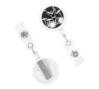 Enrouleurs de badge rétractables très résistants avec clip - Enrouleur de badge décoratif pour infirmière, batteur, employés de bureau, médecin, infirmière
