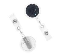 Enrouleurs de badge rétractables très résistants avec clip - Porte-badge décoratif pour infirmière, constellation, amas d'étoiles, galaxies, pour employés de bureau, médecin, infirmière