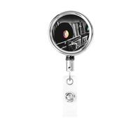Enrouleurs de badges en métal rétractables avec clip de ceinture - Porte-badge en vinyle robuste - Pour employés de bureau, médecins, infirmières