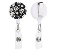 Enrouleurs de badges rétractables avec clip et porte-clés - Joli porte-badge décoratif pour infirmière, personnel de bureau, médecin, joyeux et magnifique