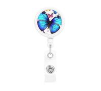 Enrouleurs de badges rétractables colorés en forme de papillon avec clips pour nom, employés de bureau, médecins, infirmières, avec clip de ceinture