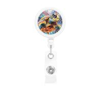 Enrouleurs de badges rétractables colorés et résistants en forme de tortue de mer avec clips pour nom, employés de bureau, médecins, infirmières, avec clip de ceinture