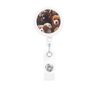 Enrouleurs de badges rétractables et robustes pour chiens - Porte-nom - Clips pour employés de bureau, médecins, infirmières - Enrouleur de badge avec clip de ceinture et porte-clés