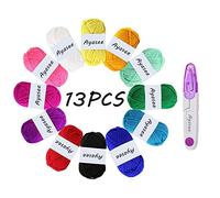 Enrouleurs de balles, fil à tricoter métier à tisser Crochet fil rapide fibre corde balle laine enrouleur kit d'outils de bricolage, fil acrylique 12PS + ciseaux 1PS (13)