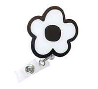 Enrouleurs de cartes rotatives multicolores tendance avec cordon rétractable en acrylique pour enseignants, navetteurs, enrouleurs de badge colorés avec cordon élastique pour professionnels du lieu de