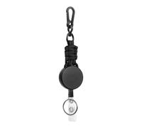 Enrouleurs de porte-clés rétractables - Porte-badge robuste - Facile à utiliser pour carte de nom, porte-clés - Mousqueton rétractable pour bureau