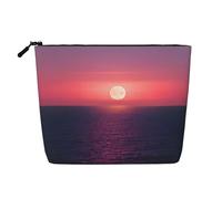 ENRPTY Bright Moon At Sea Trousse de maquillage pour femme avec fermeture éclair - Grande capacité