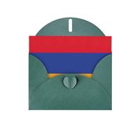 ENRPTY Cartes de remerciement en papier nacré avec enveloppes et autocollants Motif drapeau de l'Arménie