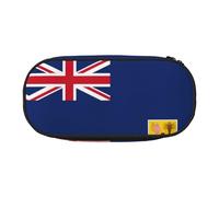 ENRPTY Drapeau des îles Turques et Caïques imprimé avec compartiments à fermeture éclair Trousse à crayons Sac de rangement cosmétique portable