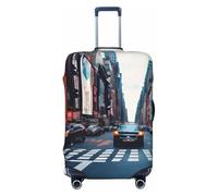 ENRPTY Housse de valise imprimée New York City Decoraitve - Lavable - Accessoires de bagages de voyage, noir, Medium