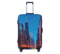 ENRPTY Housse de valise lavable Chicago Night Print Decoraitve - Accessoires de bagages de voyage, noir, X-Large