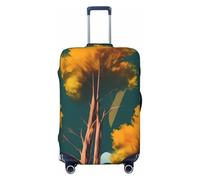 ENRPTY Housse de valise lavable motif arbres ensoleillés dans les parcs nationaux, noir, Medium