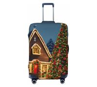 ENRPTY Housse de valise lavable pour Noël, carnaval, village, accessoires de voyage, noir, Small