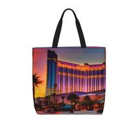 ENRPTY Las Vegas Sunset 1 Sac à bandoulière décontracté Sac à main Sac à main Extérieur Vacances Weekender Voyage Shopping