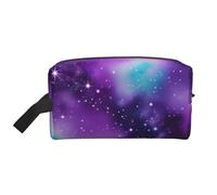 ENRPTY Magic Galaxy Sky Trousse de toilette de voyage avec fermeture éclair pour homme et femme Motif galaxie Violet Taille unique