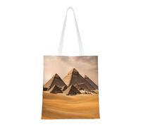 ENRPTY Pyramides d'Égypte Sac fourre-tout en toile réutilisable pour un usage quotidien, shopping, voyage