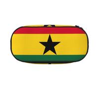 ENRPTY Sac de rangement portable avec motif drapeau du Ghana avec compartiments à fermeture éclair