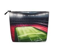ENRPTY Stade Football Satdium Field Light Night Print Women Makeup Bag Zipper Pouch Travel Storage Pouch Large Capacity Purse