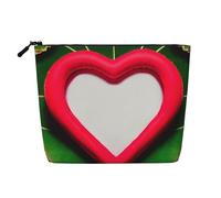 ENRPTY Trousse de maquillage pour femme avec fermeture éclair - Pochette de rangement de voyage de grande capacité - Motif amour - Saint Valentin