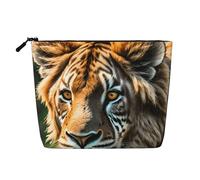 ENRPTY Trousse de maquillage pour femme avec imprimé animaux africains, pochette de rangement de voyage grande capacité