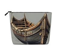 ENRPTY Trousse de maquillage pour femme avec imprimé vieux bateaux vikings, pochette de rangement de voyage grande capacité