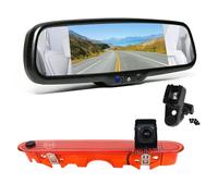 EnruigeOK Automovite Caméra de recul HD avec feu stop pour Renault Kangoo (2007-2021) Mercedes-Benz Citan (2012-2021) avec moniteur miroir de 17,4 cm (kit de support # 13)