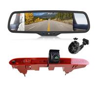 EnruigeOK Automovite Caméra de recul HD pour Citroën Berlingo Peugeot Partner Opel Combo E Toyota ProAce City avec écran miroir de 17,4 cm (kit de support # 3B)