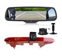 EnruigeOK Automovite Caméra de recul HD pour Citroën Berlingo Peugeot Partner Opel Combo E Toyota ProAce City avec écran miroir de 17,4 cm (kit de support à ventouse)