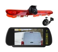 EnruigeOK Automovite Kit de moniteur de caméra de recul avec feu de freinage Full HD pour Peugeot Expert, Citroen Jumpy/Dispatch, Toyota Proace (2016 et après) Vauxhall Vivaro C 2019 à aujourd'hui