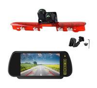 EnruigeOK Caméra de recul à double objectif Full HD 1080p pour Citroën Jumpy, Peugeot Expert (2016-aujourd'hui) Van avec moniteur miroir de 17,8 cm (kit #12)