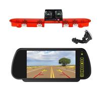 EnruigeOK Caméra de recul Full HD 1080p pour Citroën Jumpy, Peugeot Expert (à partir de 2016) avec moniteur miroir de 17,8 cm (support ventouse)