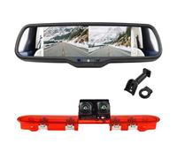 EnruigeOK Caméra de recul HD à double objectif pour Peugeot Expert, Citroen Jumpy, Toyota ProAce (2016-aujourd'hui) Van avec kit de moniteur de rétroviseur à écran divisé de 17,8 cm (kit de support