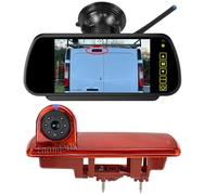 EnruigeOK Caméra de recul sans fil à niveau élevé pour Renault Trafic Van 2014-présent Full HD 1080P Installation facile avec écran de 17,8 cm (# Support à ventouse)
