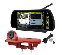 EnruigeOK Caméra de recul sans fil avec feu de freinage de haut niveau pour Renault Trafic Van 2014-Présent Full HD 1080P Installation facile avec moniteur de 7 pouces (support n°1)