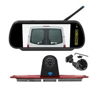 EnruigeOK Caméra de recul sans fil avec feu stop pour Mercedes Sprinter W906 W907 VW Crafter Van Full HD 1080p avec écran 7" (support # 3A)