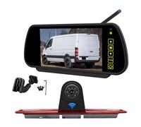 EnruigeOK Caméra de recul sans fil avec feu stop pour Mercedes Sprinter W906 W907 VW Crafter Van Full HD 1080p avec écran 7" (support # 12)