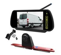 EnruigeOK Caméra de recul sans fil avec feu stop pour Mercedes Sprinter W906 W907 VW Crafter Van Full HD 1080p avec écran 7" (support # 1)
